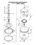 AGITATOR, BASKET AND TUB Diagram and Parts List for LST9245AN0  Whirlpool Washer
