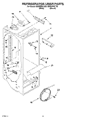 REFRIGERATOR LINER Diagram and Parts List for GD2NHGXLQ00  Whirlpool Refrigerator