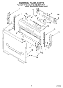 CONTROL PANEL PARTS Diagram and Parts List for GS458LELB0  Whirlpool Range