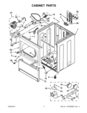 CABINET PARTS Diagram and Parts List for WED5700AC1  Whirlpool Dryer