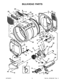 BULKHEAD PARTS Diagram and Parts List for YWED5500XW1  Whirlpool Dryer