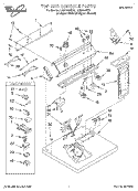 TOP AND CONSOLE, LIT/OPTIONAL Diagram and Parts List for LGR7646EQ2  Whirlpool Dryer