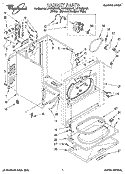 SECTION Diagram and Parts List for LET6638AN2  Whirlpool Dryer