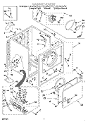 CABINET Diagram and Parts List for LGR4634JZ0  Whirlpool Dryer