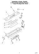 CONTROL PANEL Diagram and Parts List for GW395LEGQ5  Whirlpool Range