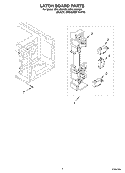LATCH BOARD Diagram and Parts List for MT4145SKQ0  Whirlpool Microwave
