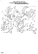 BULKHEAD Diagram and Parts List for LGR7646DZ0  Whirlpool Dryer