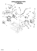 OVEN INTERIOR PARTS Diagram and Parts List for MB1110SLQ  Whirlpool Microwave