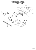 TOP VENTING, OPTIONAL Diagram and Parts List for KEBC147KBL1  KitchenAid Range