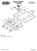 COOKTOP PARTS Diagram and Parts List for IME28300  Inglis Range
