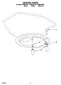 HEATER PARTS Diagram and Parts List for KUDI01FKWH1  KitchenAid Dishwasher