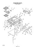 COOK TOP Diagram and Parts List for N9357L0  Roper Range