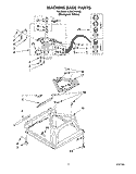 MACHINE BASE Diagram and Parts List for 6LBR7255AN0  Whirlpool Washer