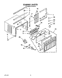 CABINET Diagram and Parts List for AR1000XW2  Whirlpool Air Conditioner