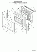 DOOR PARTS, OPTIONAL PARTS Diagram and Parts List for YWFE371LVS0  Whirlpool Range