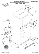 CABINET Diagram and Parts List for ET18NKXDG01  Whirlpool Refrigerator