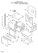 OVEN Diagram and Parts List for RS610PXGN3  Whirlpool Range