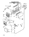 ICEMAKER, LITERATURE/OPTIONAL Diagram and Parts List for RT18BMXAW01  Roper Refrigerator