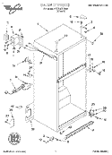 CABINET Diagram and Parts List for 4YET22DKFN01  Whirlpool Refrigerator