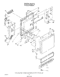 DOOR Diagram and Parts List for WU3000V0  Roper Dishwasher