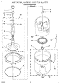 AGITATOR, BASKET AND TUB Diagram and Parts List for 7LSP8244BN0  Whirlpool Washer