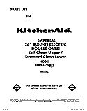 COVER Diagram and Parts List for KEBI241WBL2  KitchenAid Wall Oven