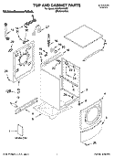TOP AND CABINET PARTS Diagram and Parts List for KHWS01PMT2  KitchenAid Washer
