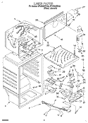 LINER Diagram and Parts List for RT18BMXDW00  Roper Refrigerator