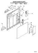 INNER DOOR Diagram and Parts List for DU960PWKB1  Whirlpool Dishwasher
