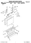 DOOR AND PANEL PARTS Diagram and Parts List for GU2500XTPS0  Whirlpool Dishwasher