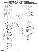 MOTOR AND ICE CONTAINER PARTS Diagram and Parts List for KSRP22FSSS00  KitchenAid Refrigerator