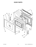 DOOR PARTS Diagram and Parts List for IGS426AS0  Inglis Range