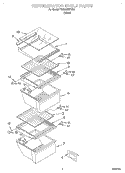 REFRIGERATOR SHELF Diagram and Parts List for TS22AEXHW02  Whirlpool Refrigerator