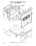DOOR AND DRAWER Diagram and Parts List for RHM988PW1  Whirlpool Range