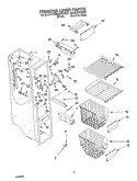 FREEZER LINER Diagram and Parts List for KSRB22FKBL01  KitchenAid Refrigerator