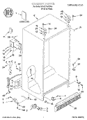 CABINET, LITERATURE Diagram and Parts List for 3KART730GW00  Whirlpool Refrigerator
