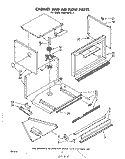 CABINET AND AIR FLOW Diagram and Parts List for RM278PXL2  Whirlpool Microwave Oven Combo