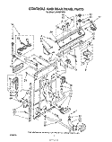 CONTROLS AND REAR PANEL Diagram and Parts List for LA5430XSW0  Whirlpool Washer