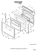 DOOR PARTS, OPTIONAL PARTS Diagram and Parts List for TGS326RD0  Estate Range