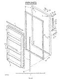 DOOR, LIT/OPTIONAL Diagram and Parts List for EV150EXSW00  Whirlpool Freezer