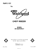 SECTION Diagram and Parts List for EH180FXPN2  Whirlpool Freezer