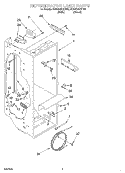 REFRIGERATOR LINER Diagram and Parts List for 4KSRS25CHT00  KitchenAid Refrigerator