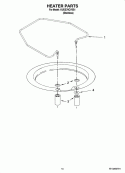 HEATER PARTS Diagram and Parts List for KUDE70CVSS1  KitchenAid Dishwasher