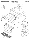 HOOD PARTS Diagram and Parts List for KHVU761RSS1  KitchenAid Range Hood