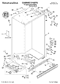 CABINET PARTS Diagram and Parts List for KSSC36QMS00  KitchenAid Refrigerator