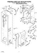 FREEZER LINER AND AIR FLOW PARTS Diagram and Parts List for KSSV42FMS00  KitchenAid Refrigerator