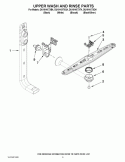 UPPER WASH AND RINSE PARTS Diagram and Parts List for DU1014XTXB4  Whirlpool Dishwasher
