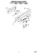 CONTROL PANEL PARTS Diagram and Parts List for DUL300XTLT3  Whirlpool Dishwasher