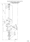 BRAKE AND DRIVE TUBE Diagram and Parts List for KAWS700JQ0  KitchenAid Washer