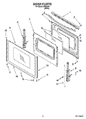 DOOR PARTS, OPTIONAL PARTS Diagram and Parts List for IRE82304  Inglis Range